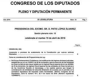 boletín Congreso 19-4-2016