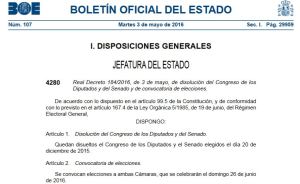 BOE 3-mayo-2016 convocatoria elecciones