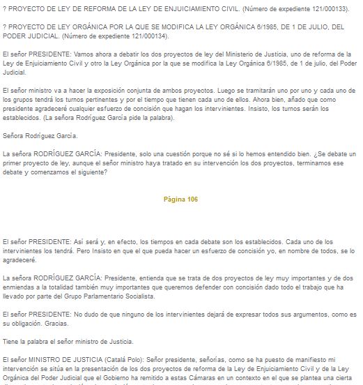 actas parlamentarias